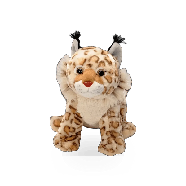 Soft Wild Republic plush bobcat toy with realistic fur and detailed features, perfect for cuddling and display.