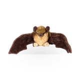 Soft brown plush bat toy by Wild Republic, featuring detailed wings and adorable bat face, perfect for plush toy collectors.
