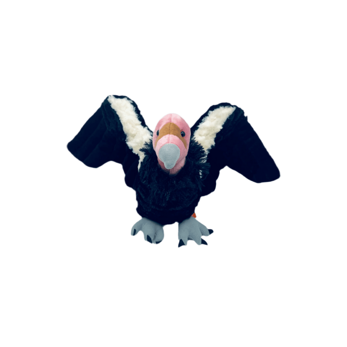 Soft plush California Condor toy by Wild Republic, featuring realistic feathers and detailed bird features.