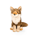Soft plush coyote toy from Wild Republic, featuring realistic fur and detailed design for cuddling or display.
