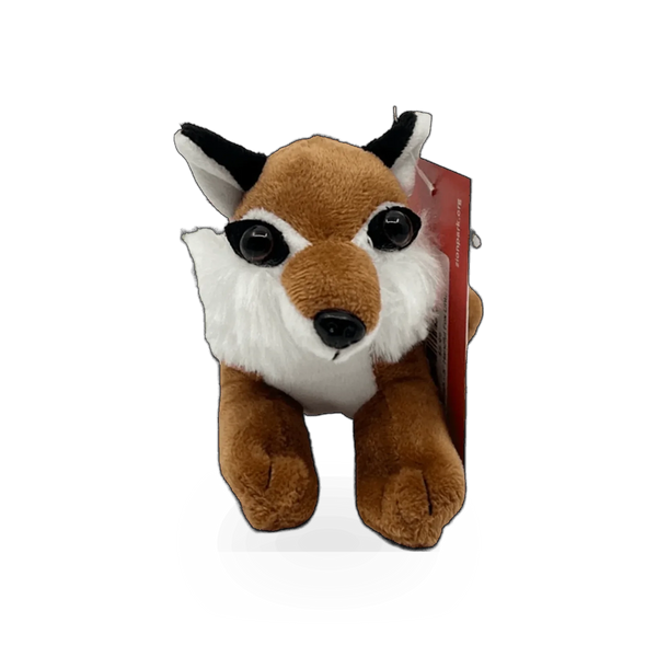 Unipak Plush Fox Handful 5-inch soft stuffed animal with detailed fox features, ideal for cuddling or display.