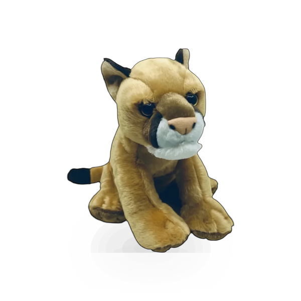 Soft Wild Republic plush mountain lion toy, realistic cougar design with detailed fur and plush texture.