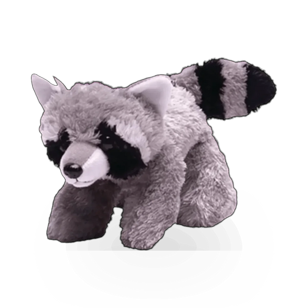 Soft plush raccoon toy from Wild Republic, featuring realistic details and a cuddly design perfect for children and collectors.