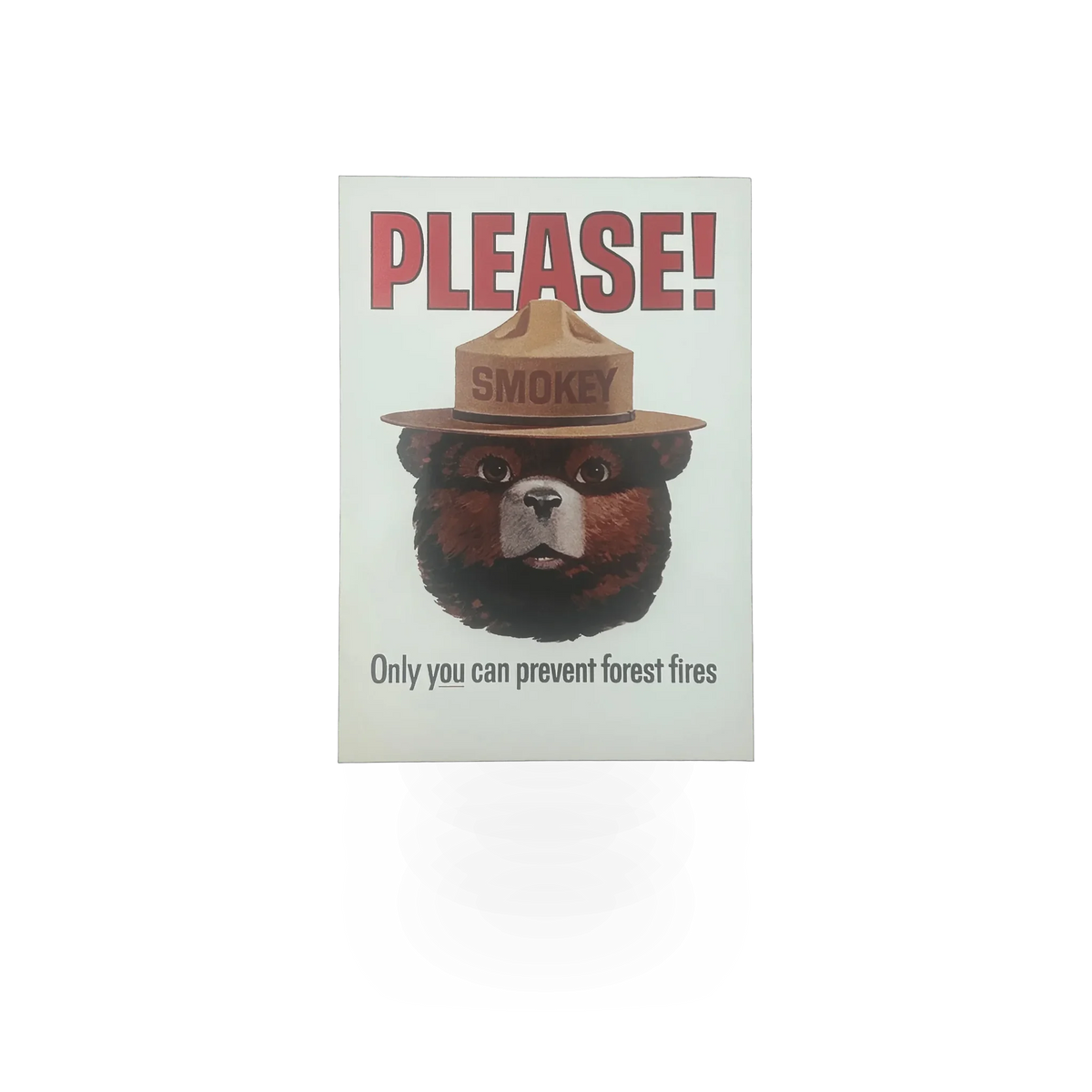 4x6 Smokey Bear postcard in VA style by Impact Photographics, featuring Smokey Bear illustration on a vintage-inspired postcard.