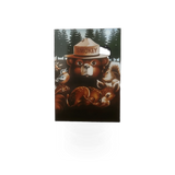 4x6 Smokey Bear and Friends postcard by Impact Photographics, featuring colorful illustrated characters on a vintage-style postcard.