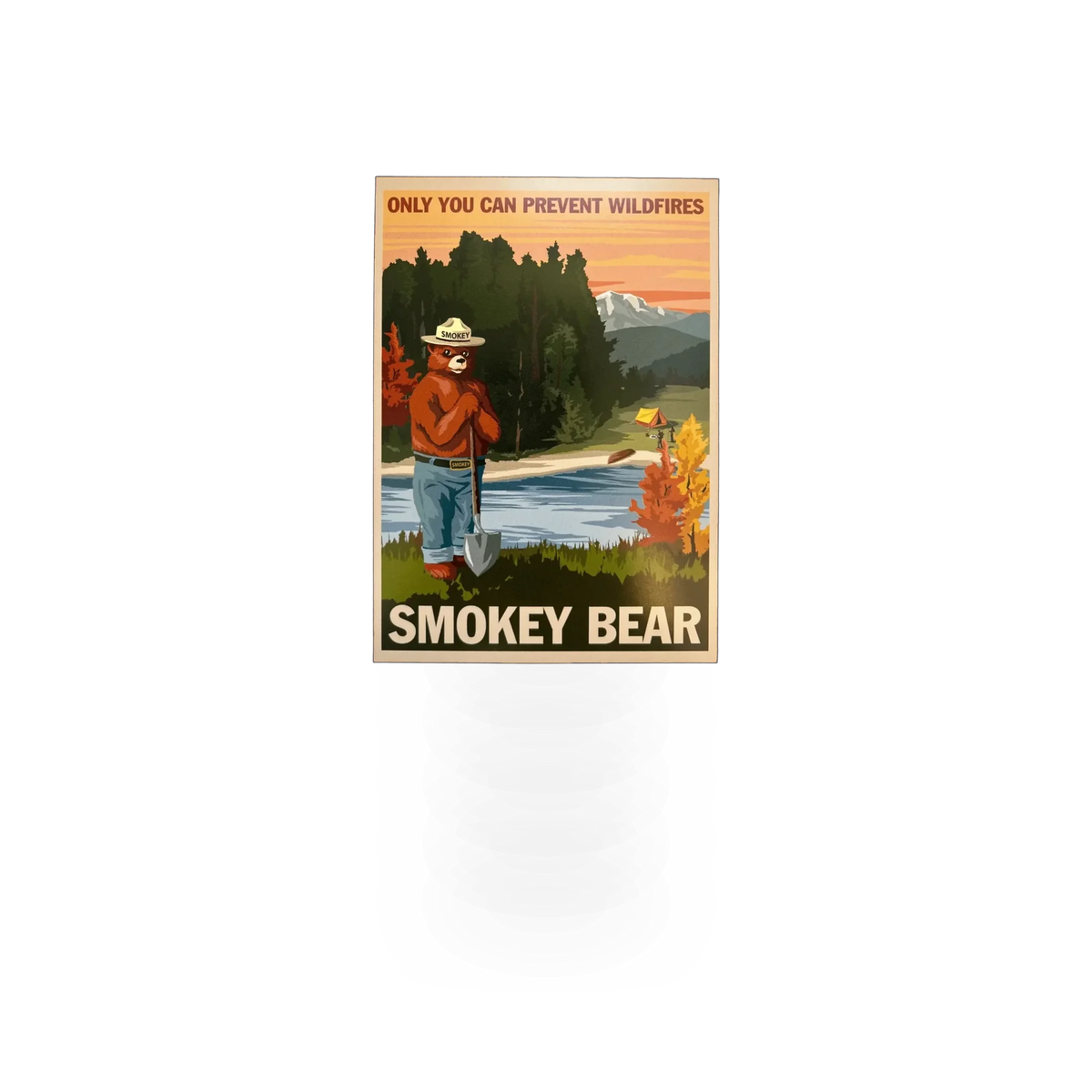 4x6 Smokey Bear retro postcard by Impact Photographics featuring vintage-style Smokey Bear illustration and design.