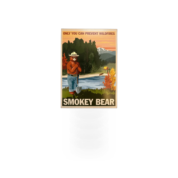 4x6 Smokey Bear retro postcard by Impact Photographics featuring vintage-style Smokey Bear illustration and design.