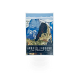 Lantern Press postcard featuring Angels Landing in Zion National Park with scenic mountain views and rugged cliffs.