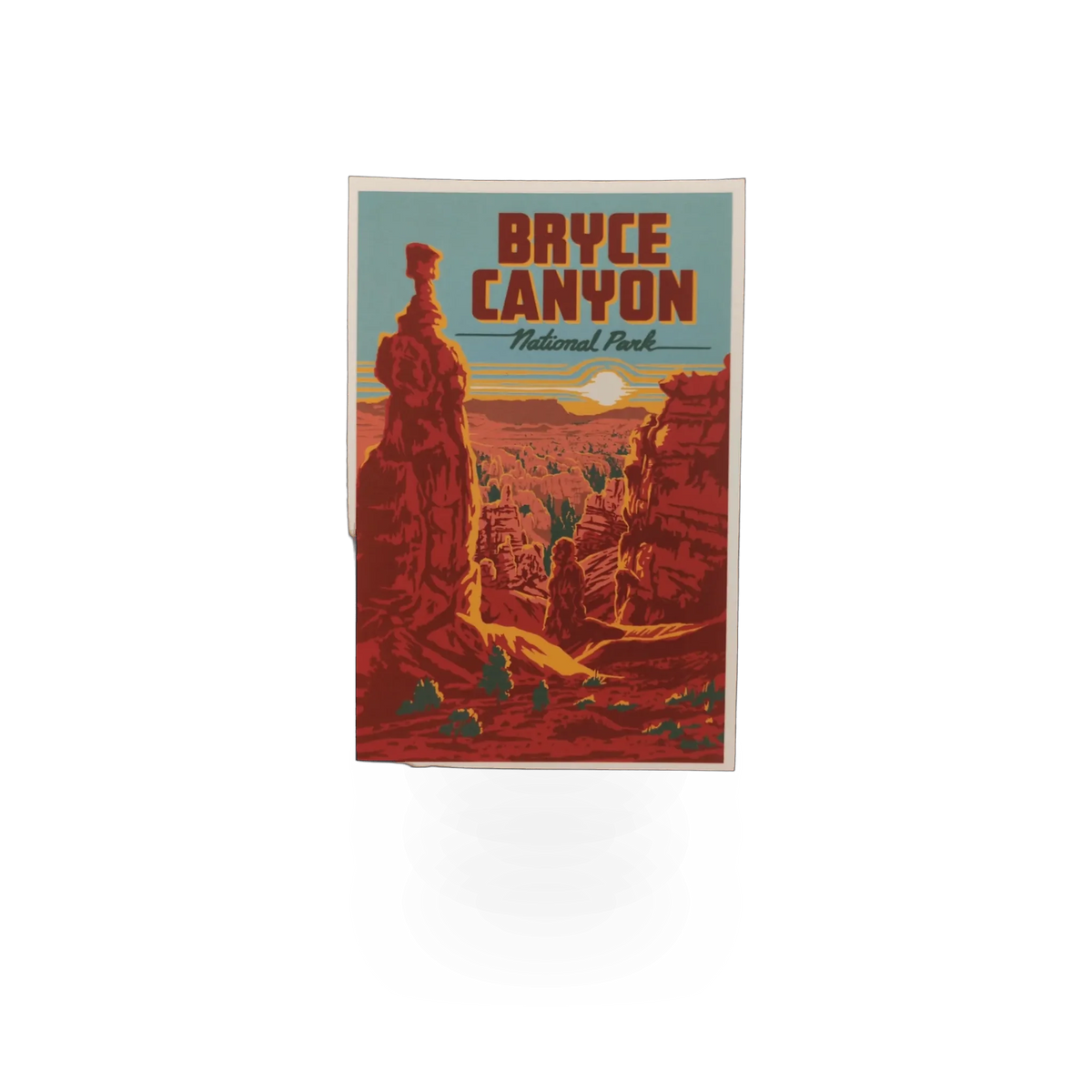 Lantern Press Bryce Canyon postcard featuring a scenic landscape view of Bryce Canyon's iconic rock formations and vibrant colors.