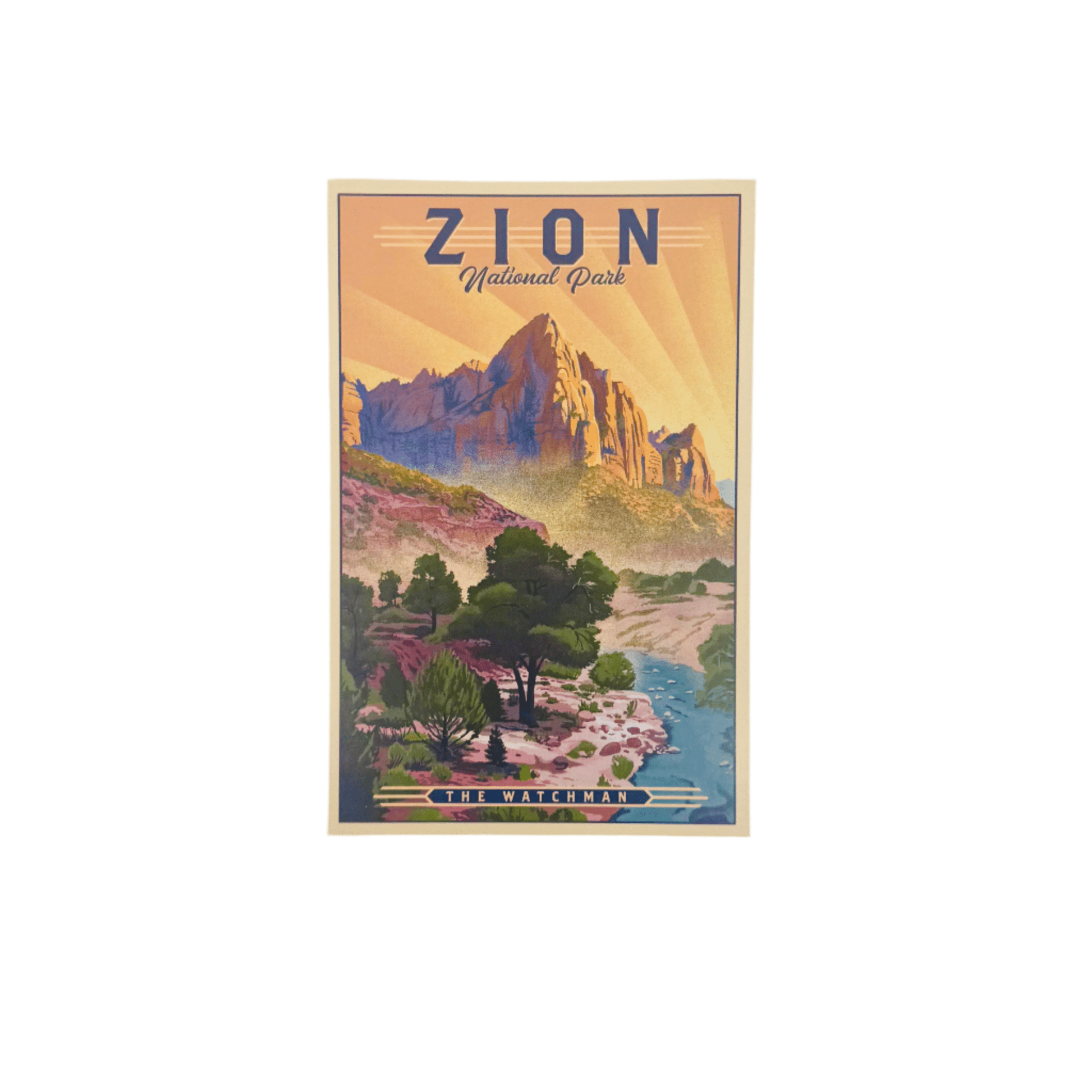 Postcard - The Watchman 97116 - Zion Natl Park Forever Project