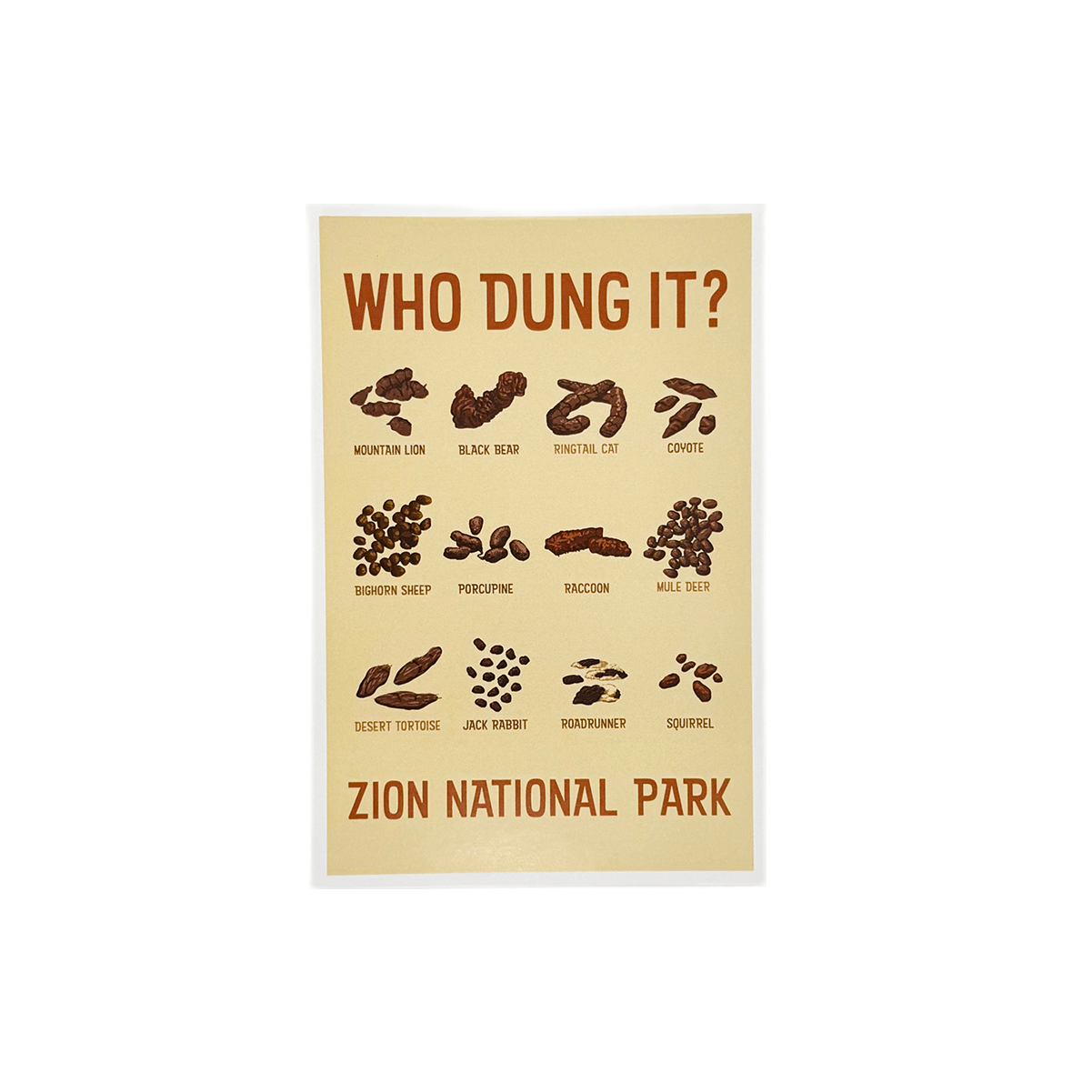 Postcard - Who Dung It? 87746 - Zion Natl Park Forever Project