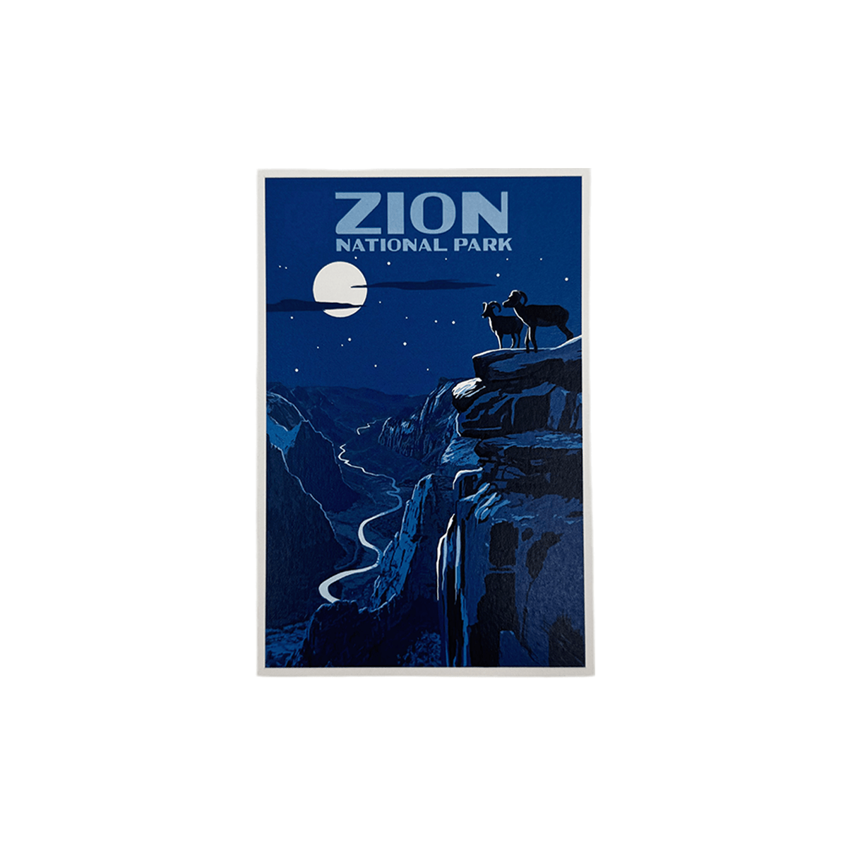 Postcard Zion - Night Sky 87752 - Zion Natl Park Forever Project