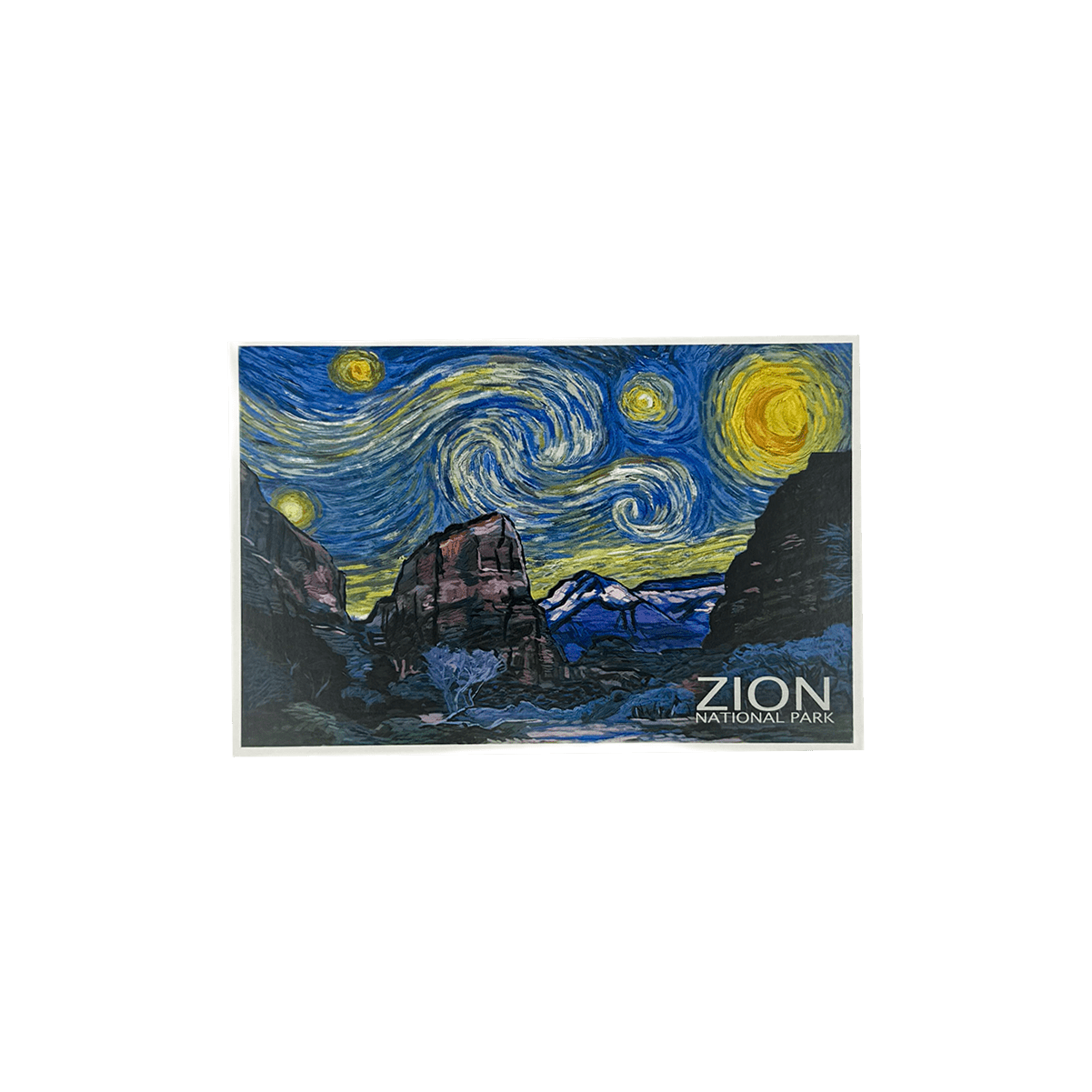 Postcard Zion - Starry Night - Zion Natl Park Forever Project
