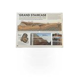 Zion National Park Forever Project geologic cross section poster, detailed illustration of rock layers and geological features.