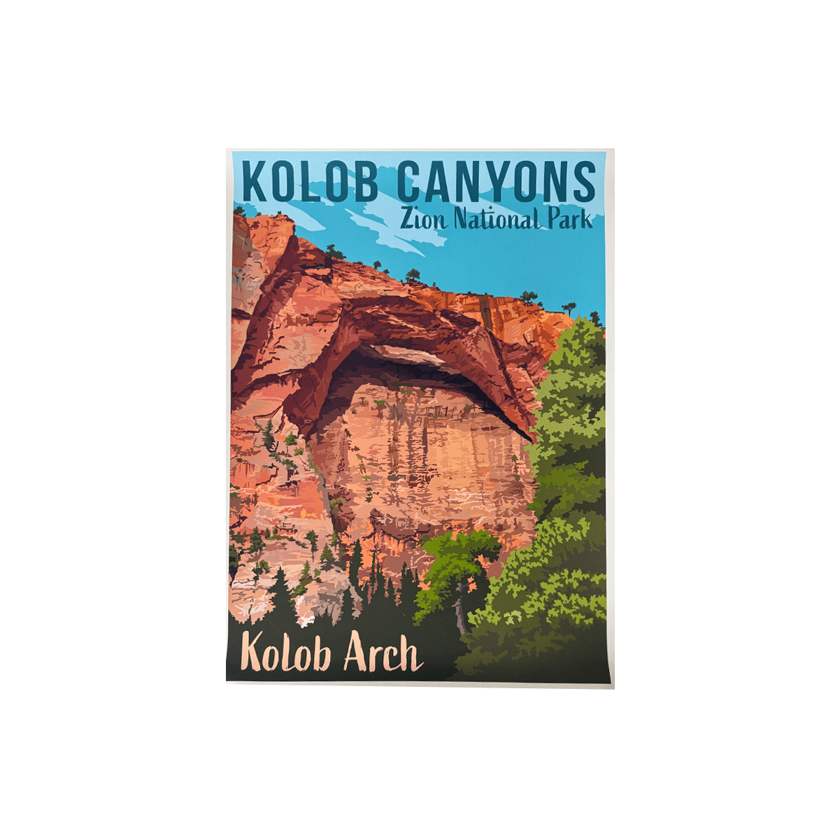 Poster - Kolob RR - 95358-38F - Zion Natl Park Forever Project