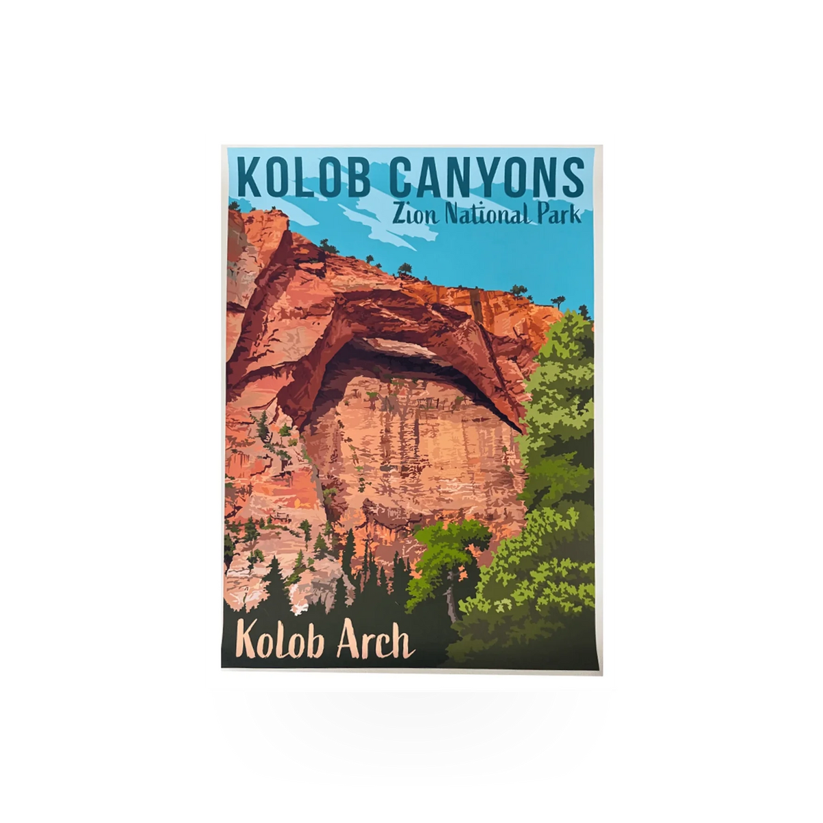 Impact Photographics Kolob RR poster featuring scenic landscape with vibrant colors and detailed mountain terrain.