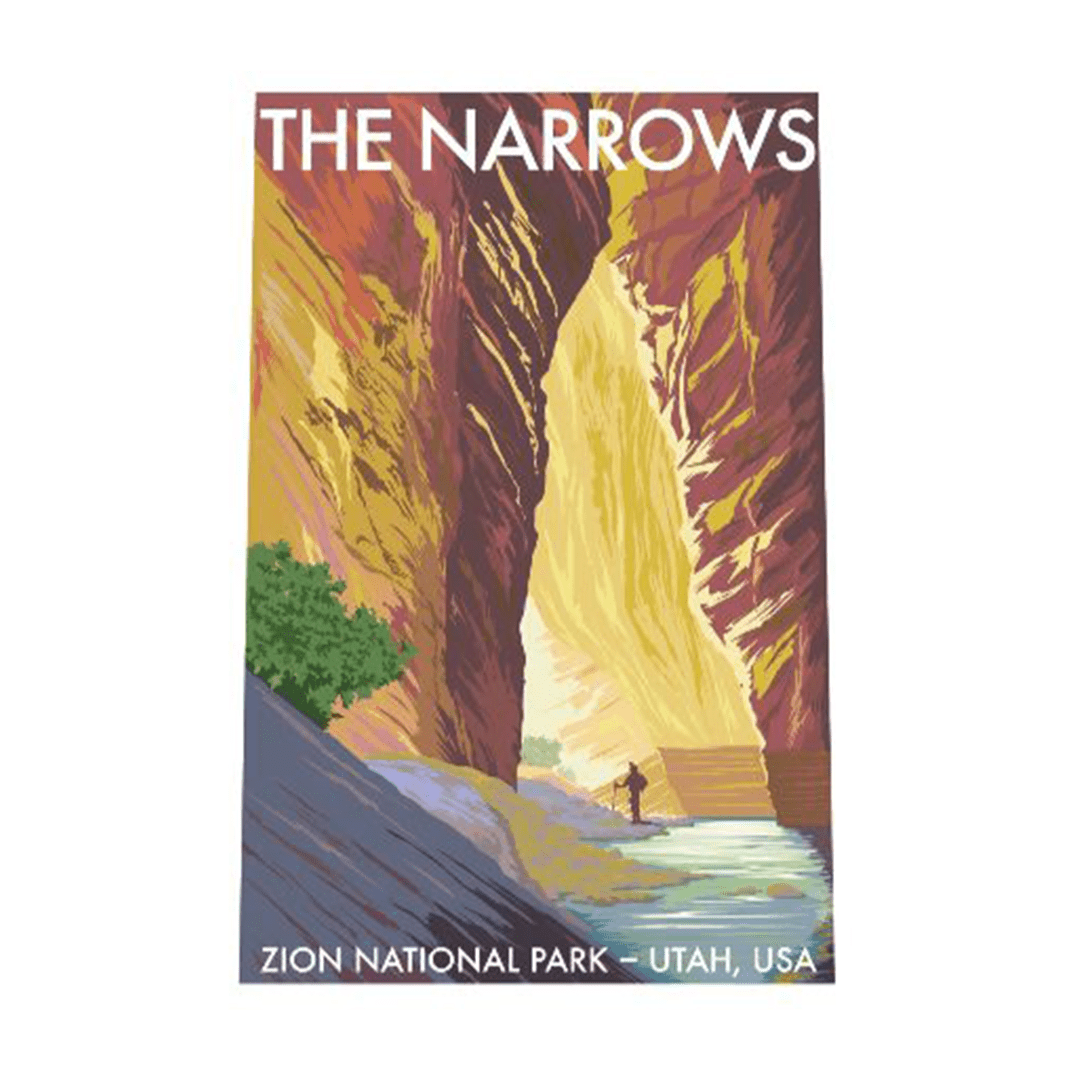 Poster - RR Narrows - 77272-38F - Zion Natl Park Forever Project
