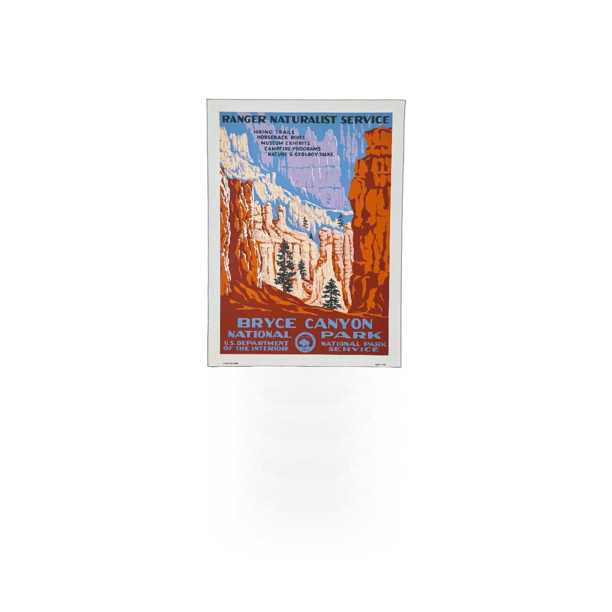 Ranger Dougs Enterprise WPA Bryce poster featuring scenic landscape art in vibrant colors.