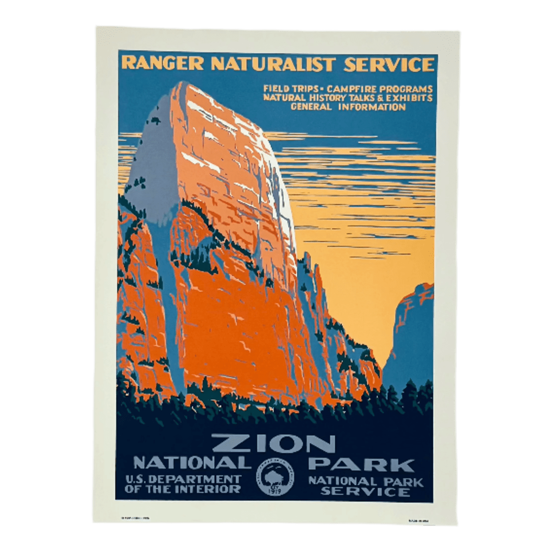Poster - WPA Zion - Zion Natl Park Forever Project