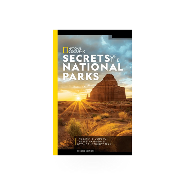 Cover of the book "Secrets of the National Parks" by National Geographic, published by Penguin Random House.