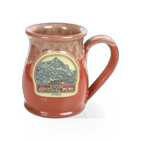 Deneen Pottery Deneen The Watchman Coral themed mug with colorful watchman design and ceramic finish.