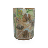 Xplorer Zion Map themed mug featuring a detailed map design, perfect for outdoor and travel enthusiasts.