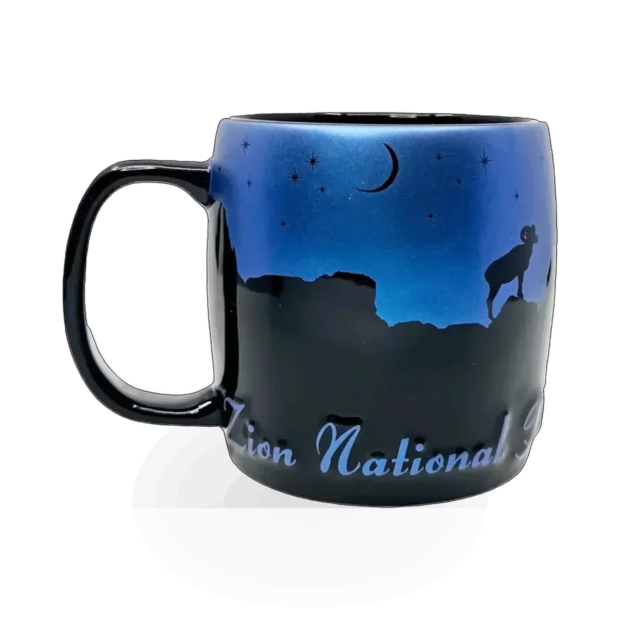 Americaware Zion National Park Night Sky themed ceramic mug featuring a starry night sky design.