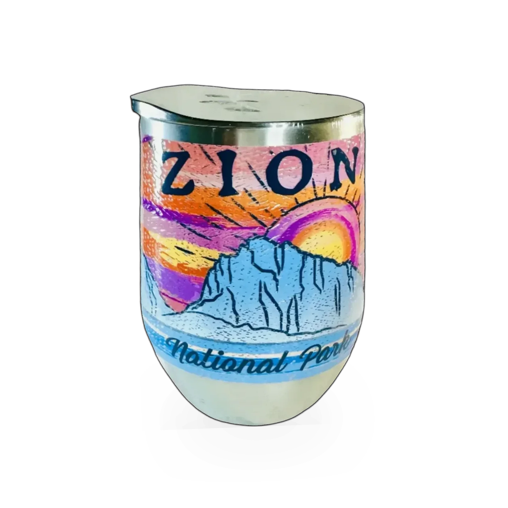 Concept 360 Zion Art Paintbrush themed tumbler featuring vibrant paintbrush illustrations on a durable travel mug.
