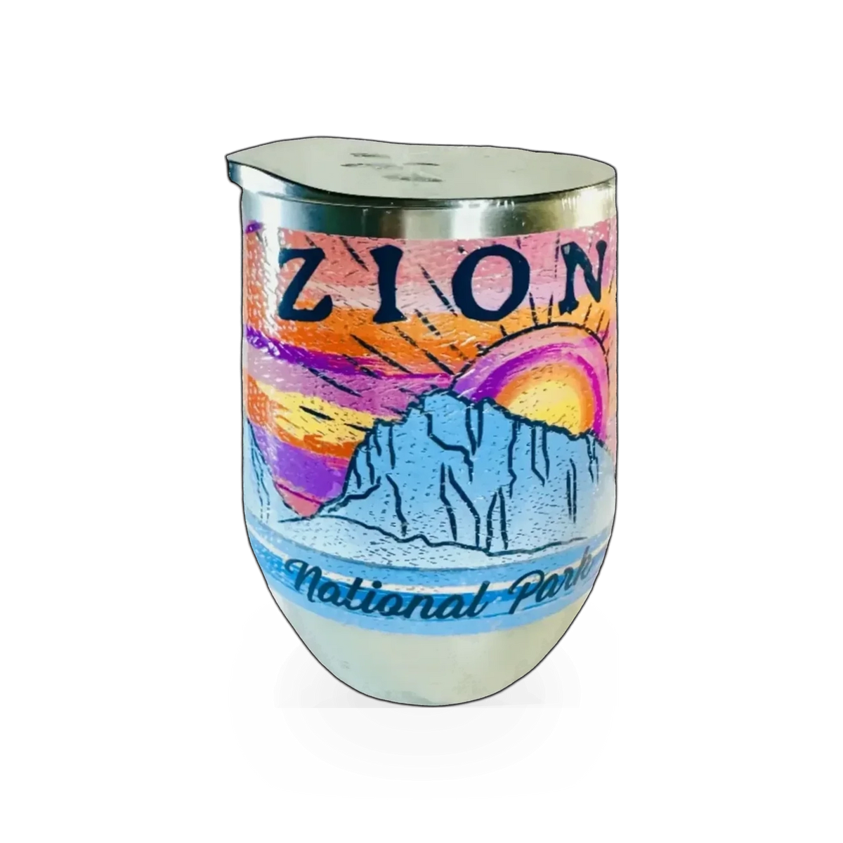 Concept 360 Zion Art Paintbrush themed tumbler featuring vibrant paintbrush illustrations on a durable travel mug.
