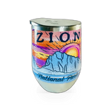 Concept 360 Zion Art Paintbrush themed tumbler featuring vibrant paintbrush illustrations on a durable travel mug.