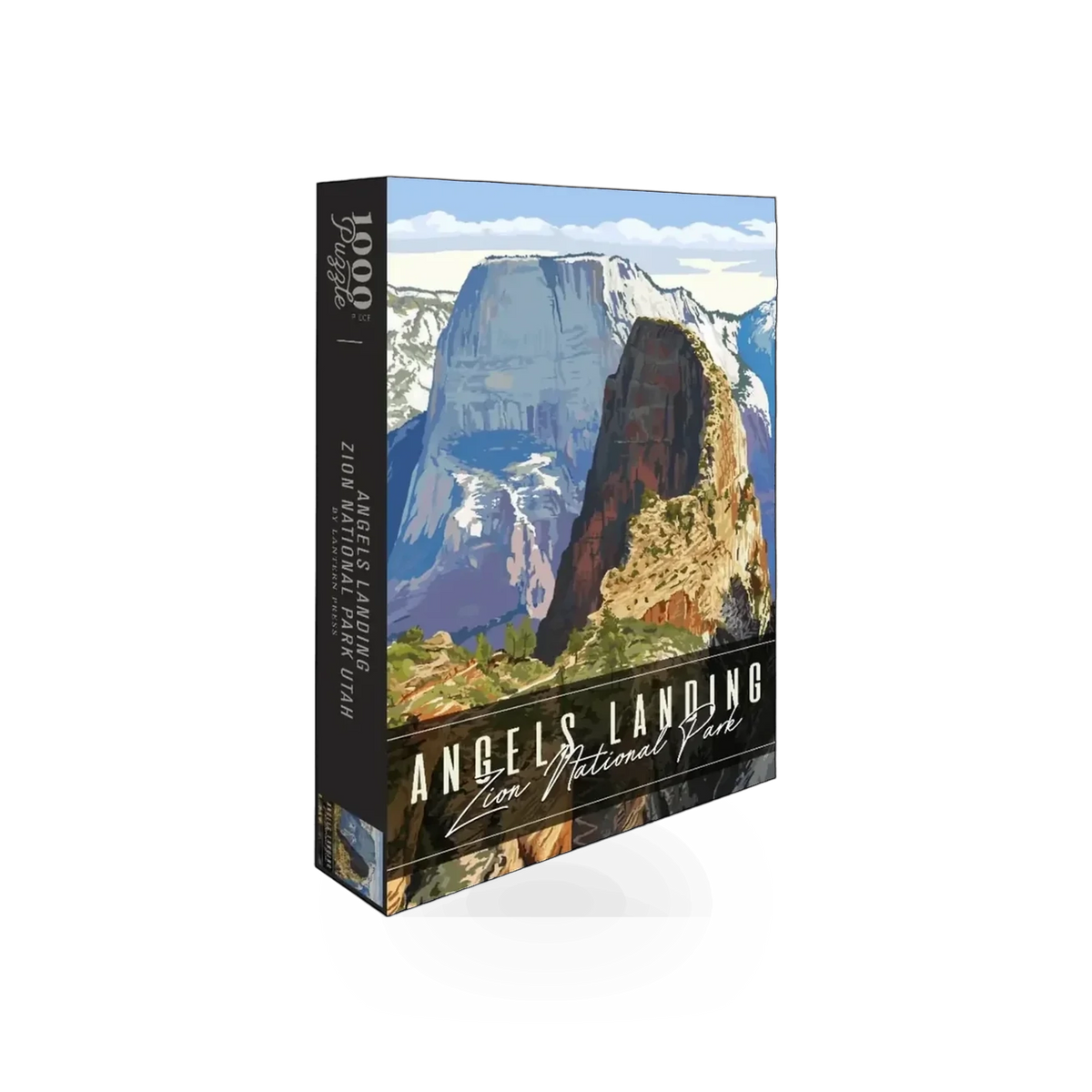 Lantern Press Angels Landing puzzle featuring a scenic mountain landscape with a detailed view of Angels Landing in Zion National Park.