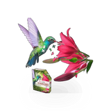 300-piece I Am Hummingbird puzzle by Madd Capp Games featuring a vibrant hummingbird illustration.