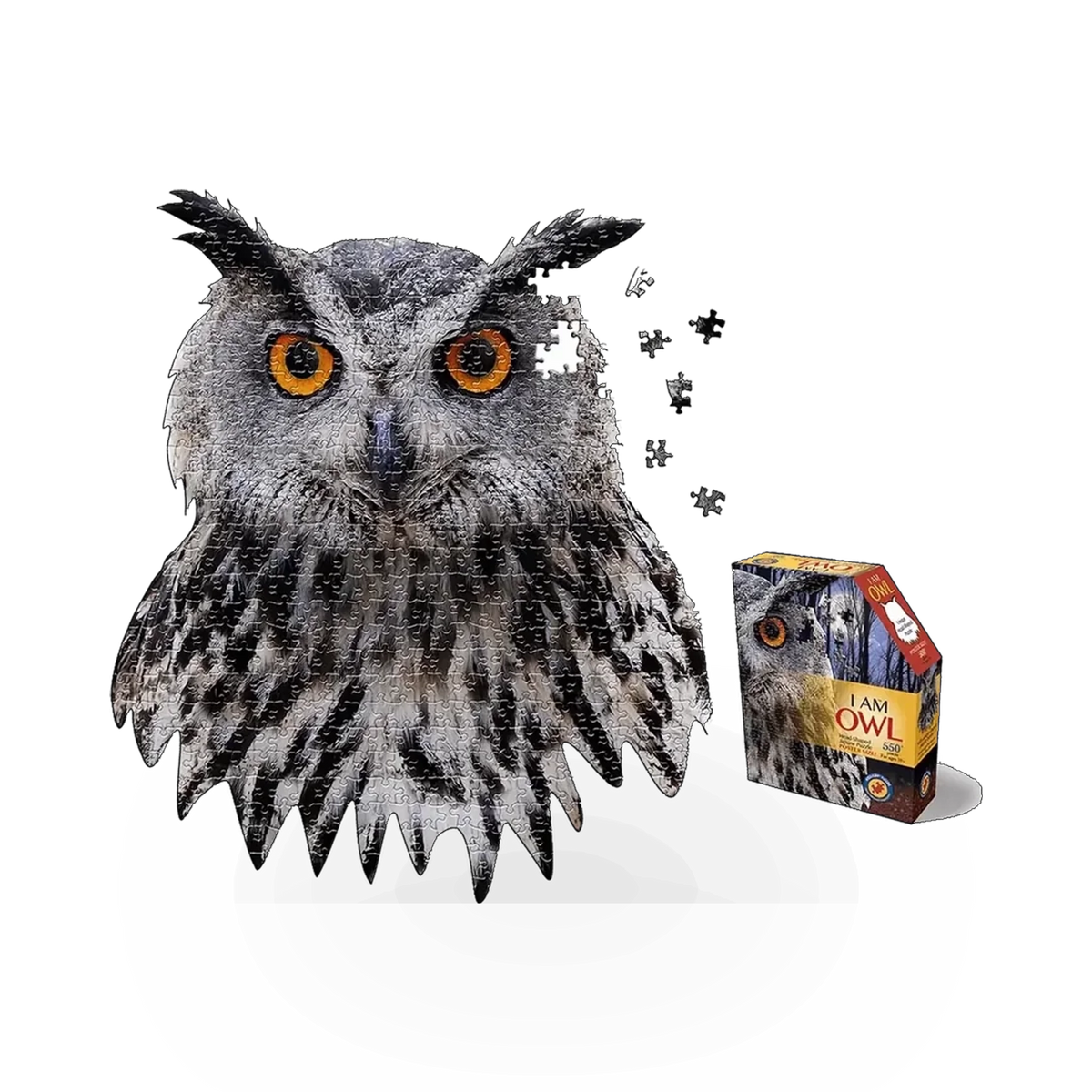 Colorful I Am Owl puzzle by Madd Capp Games featuring an illustrated owl design, perfect for puzzle enthusiasts.