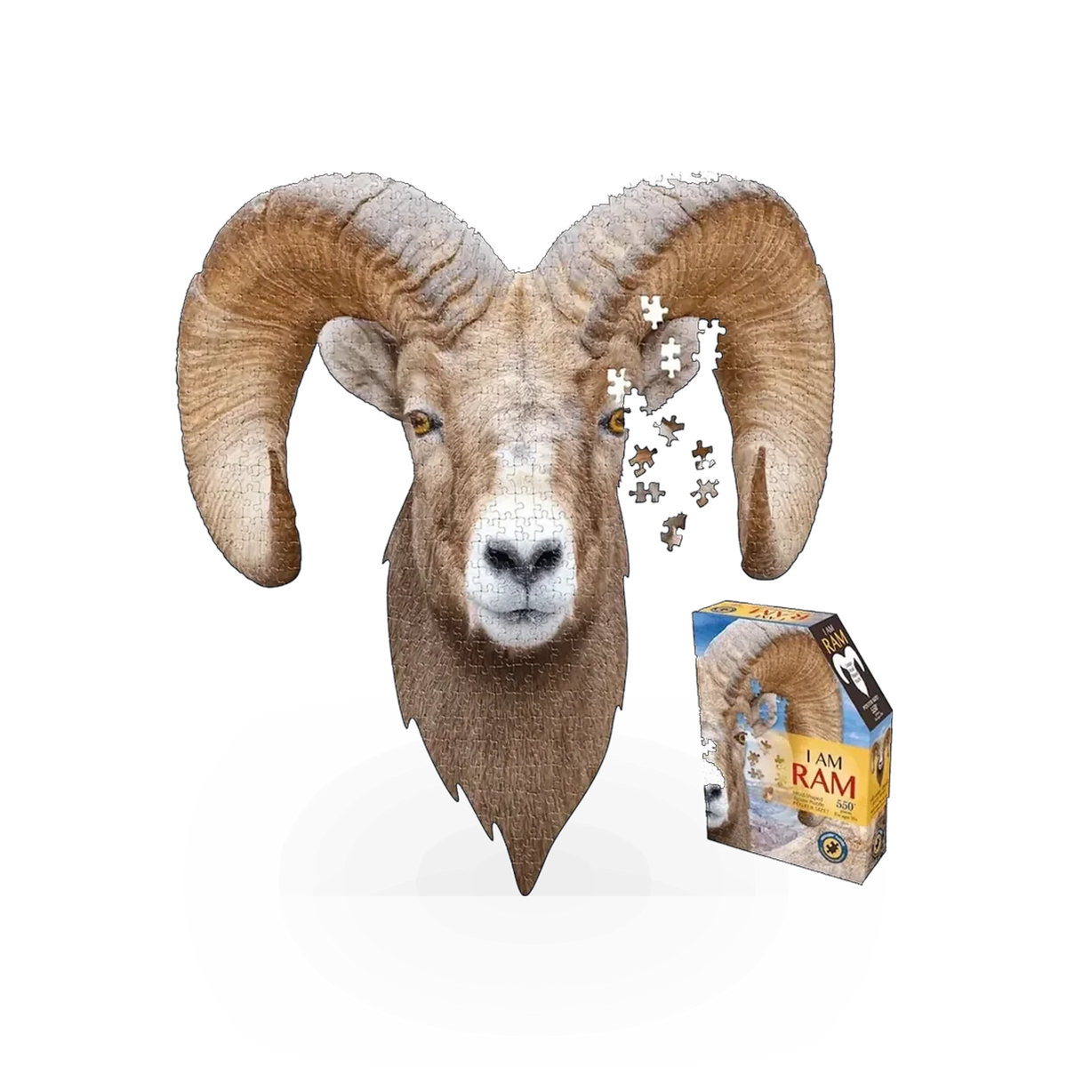 Colorful "I am Ram" puzzle by Madd Capp Games featuring a detailed illustration of Ram, perfect for puzzle enthusiasts.
