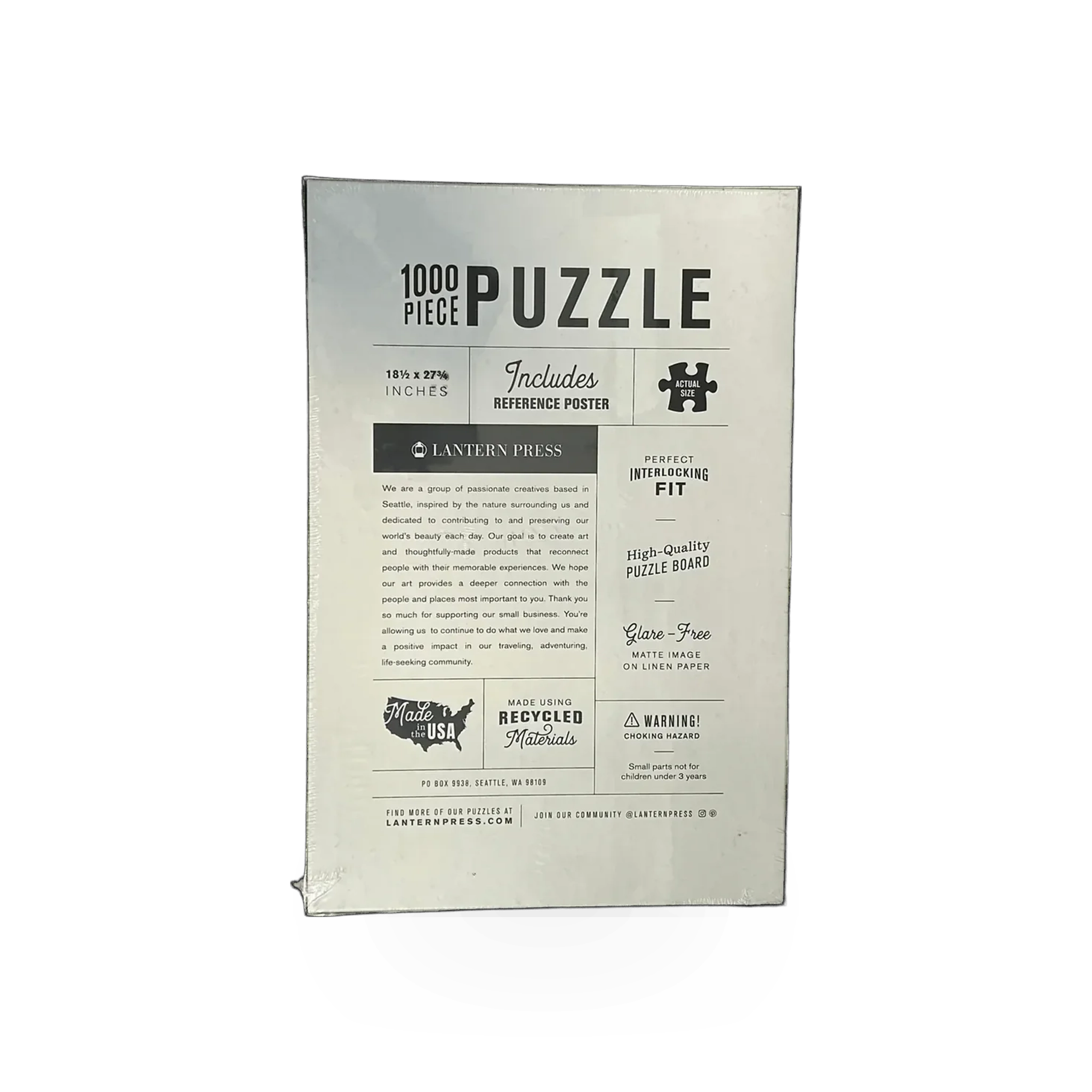 Lantern Press National Parks 111628-1000PZ puzzle featuring scenic images of various U.S. national parks in a VA format