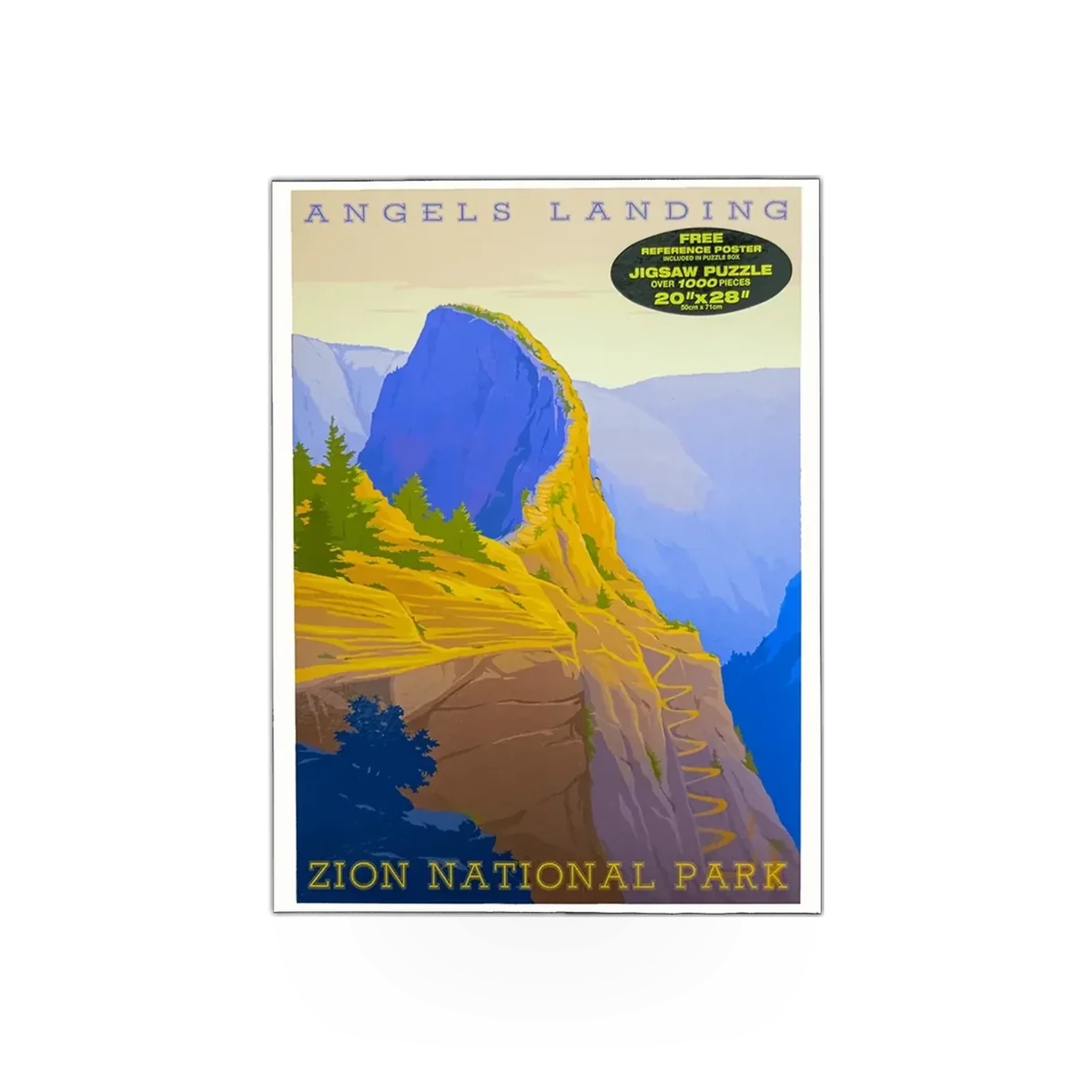 Impact Photographics puzzle featuring Angels Landing mountain scene, 77518-O8S, with vibrant details and scenic landscape imagery.