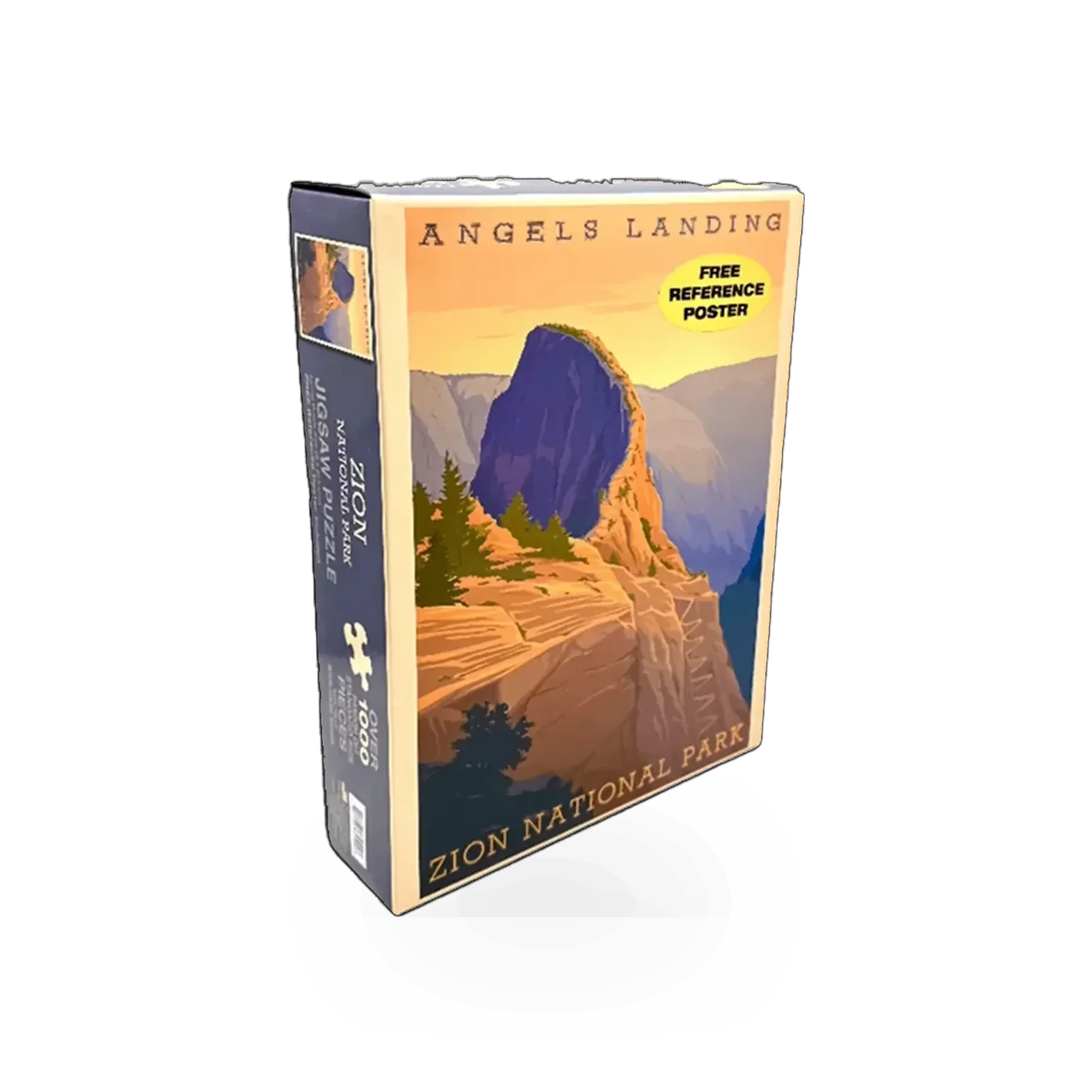 Impact Photographics RR Angels Landing puzzle, 77518-O8S, featuring a scenic mountain landscape with rugged cliffs and blue sky.