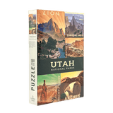Lantern Press Utah Parks Art Puzzle featuring colorful images of Utah's national parks and scenic landscapes.
