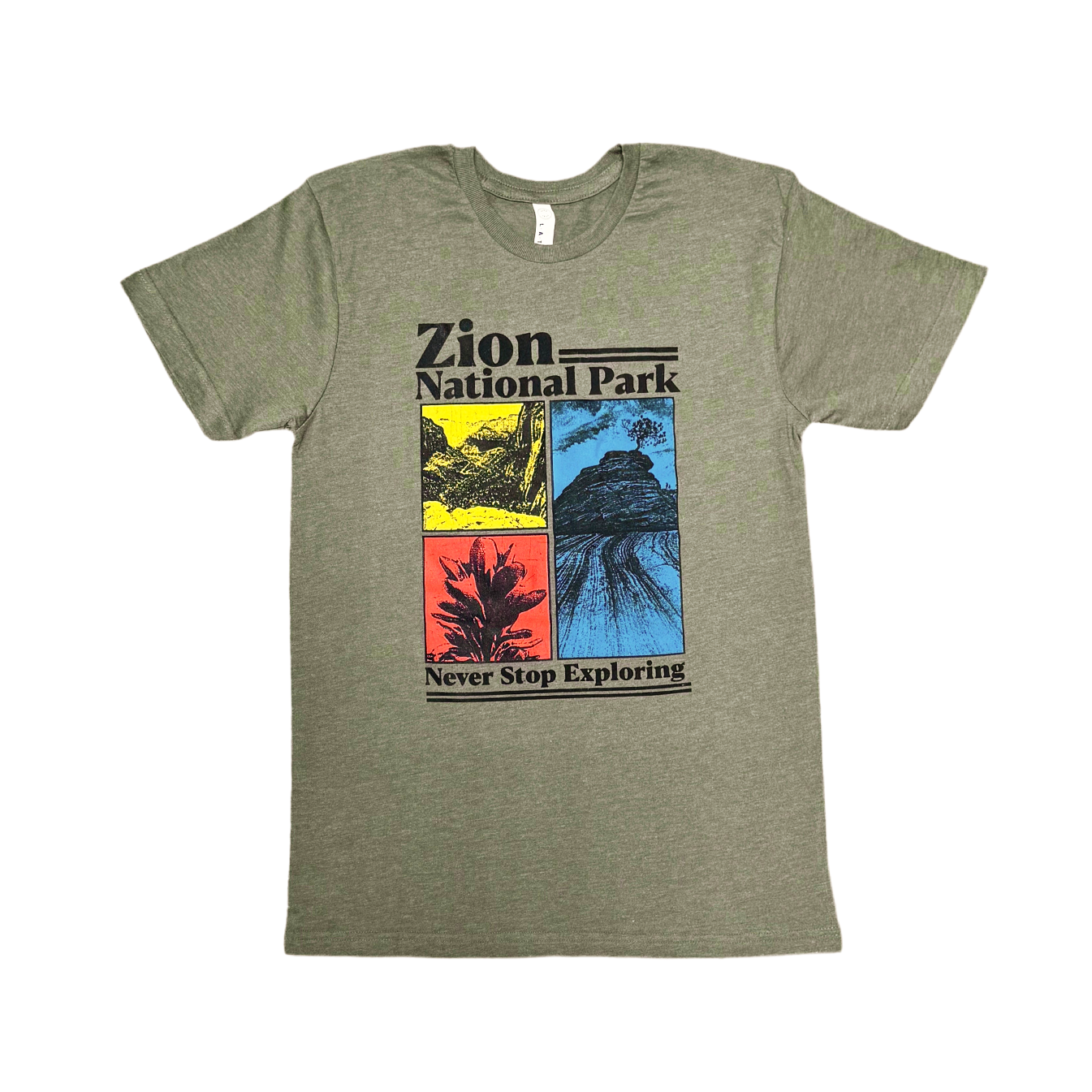 Tshirt - Never Stop Exploring - Zion Natl Park Forever Project