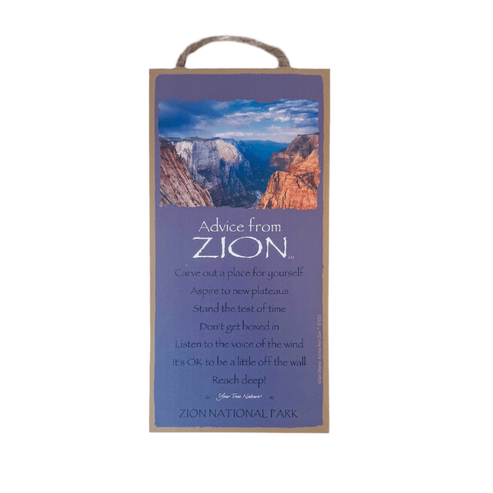 Sign - Advice Wood - Zion Canyon - Zion Natl Park Forever Project