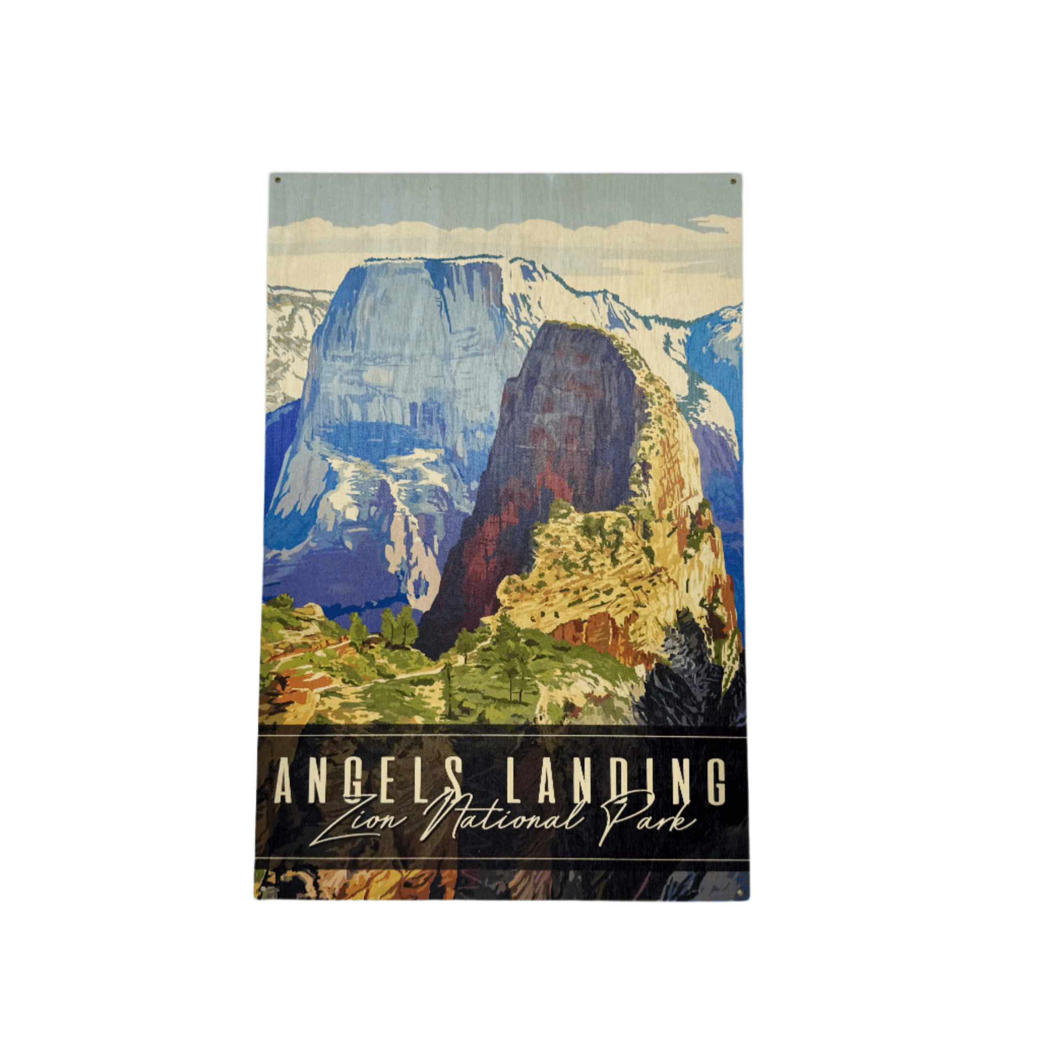 Sign - Wood - Angels Landing - D - Zion Natl Park Forever Project