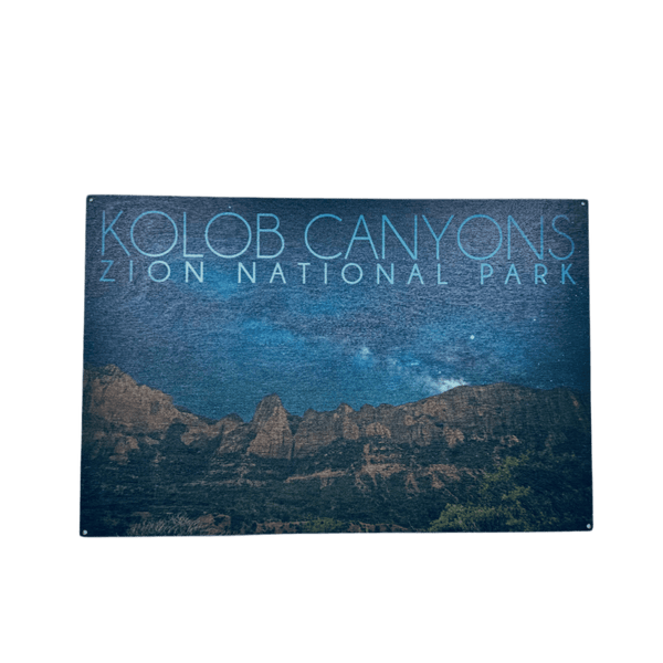 Sign - Wood - Night Sky Kolob - D - Zion Natl Park Forever Project