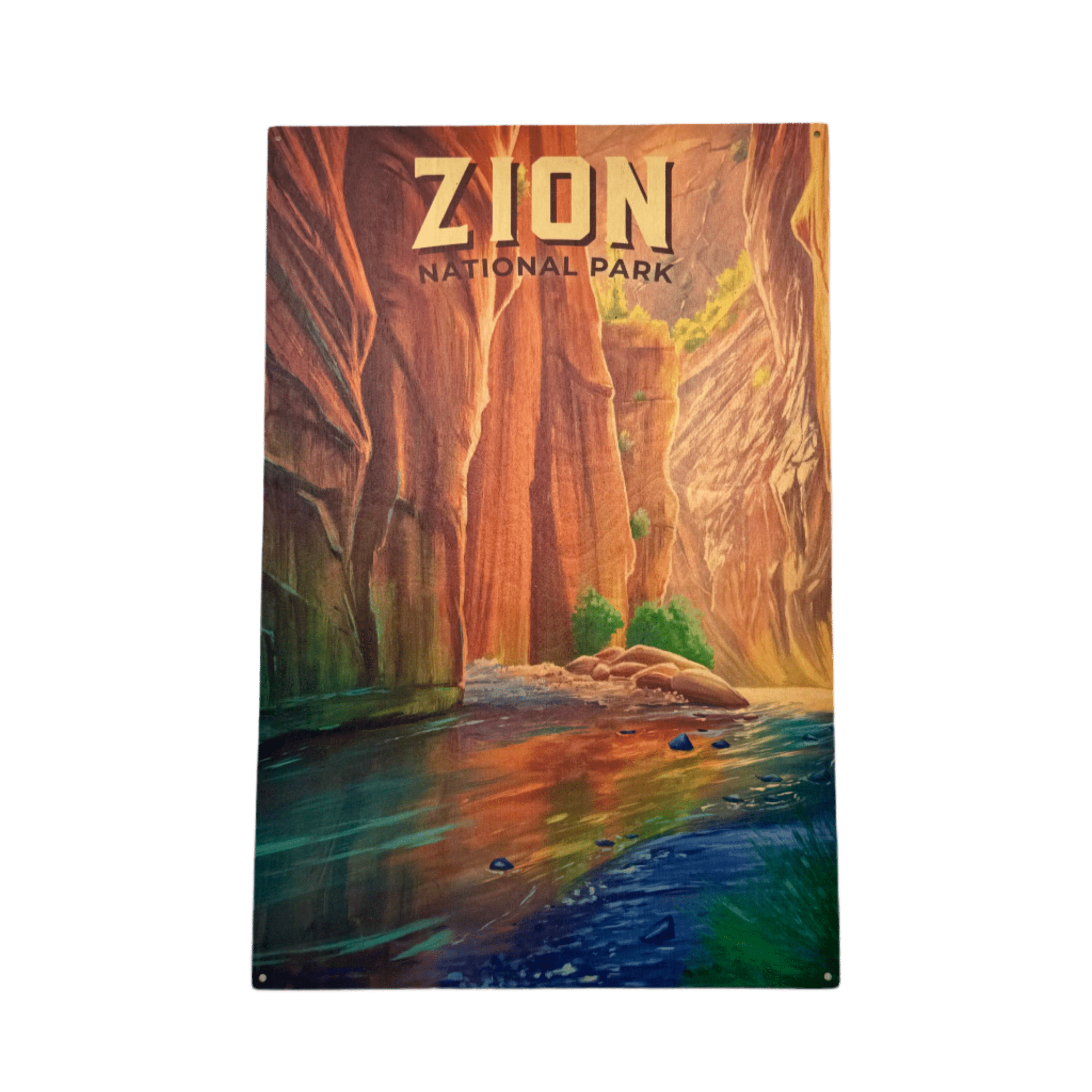 Sign - Wood - The Narrows 110601 - D - Zion Natl Park Forever Project