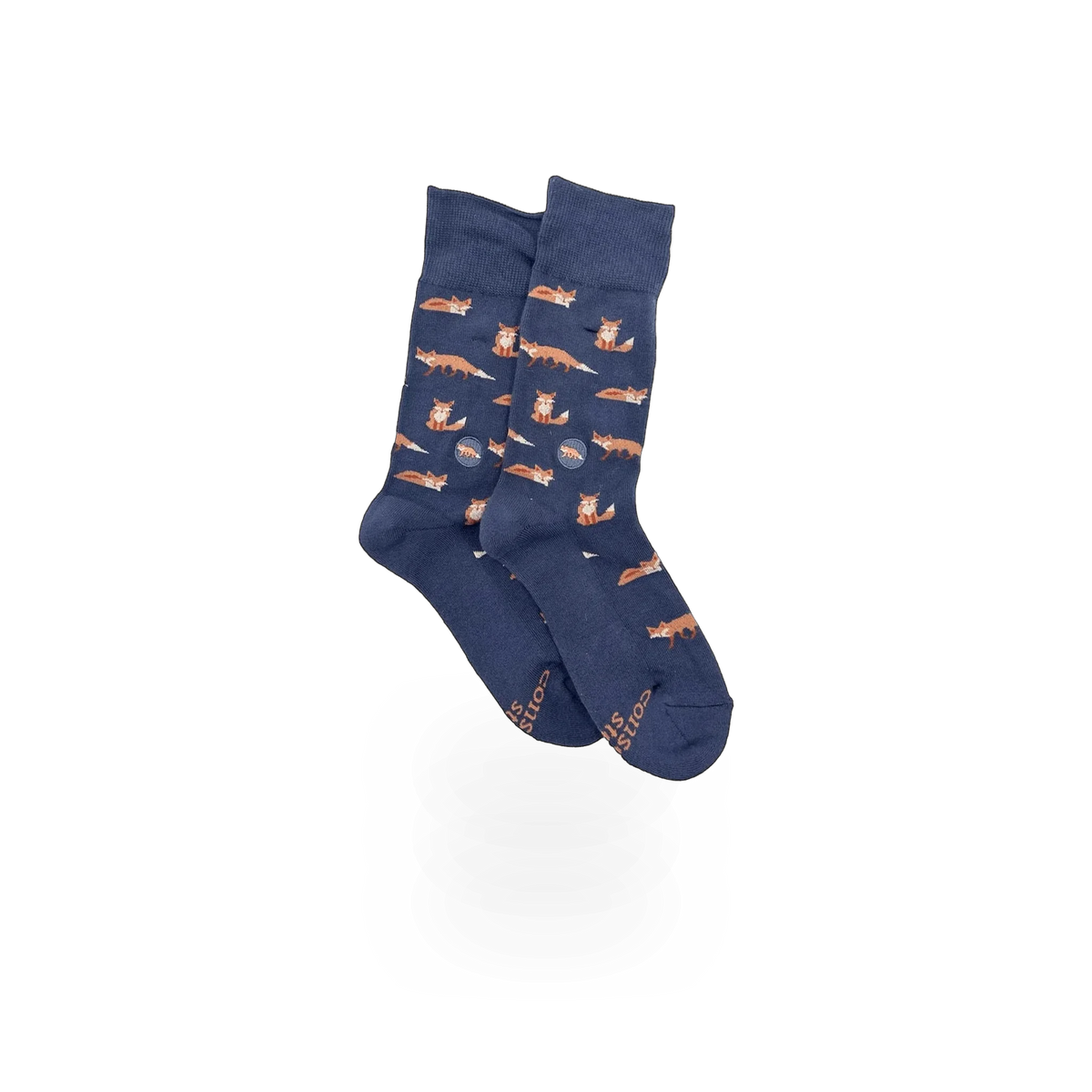 Conscious Step fox-themed socks featuring a playful fox design on soft, comfortable fabric for casual wear.