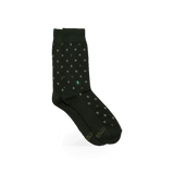 Conscious Step Tree theme socks featuring green and brown tree patterns on soft fabric, perfect for eco-friendly style.