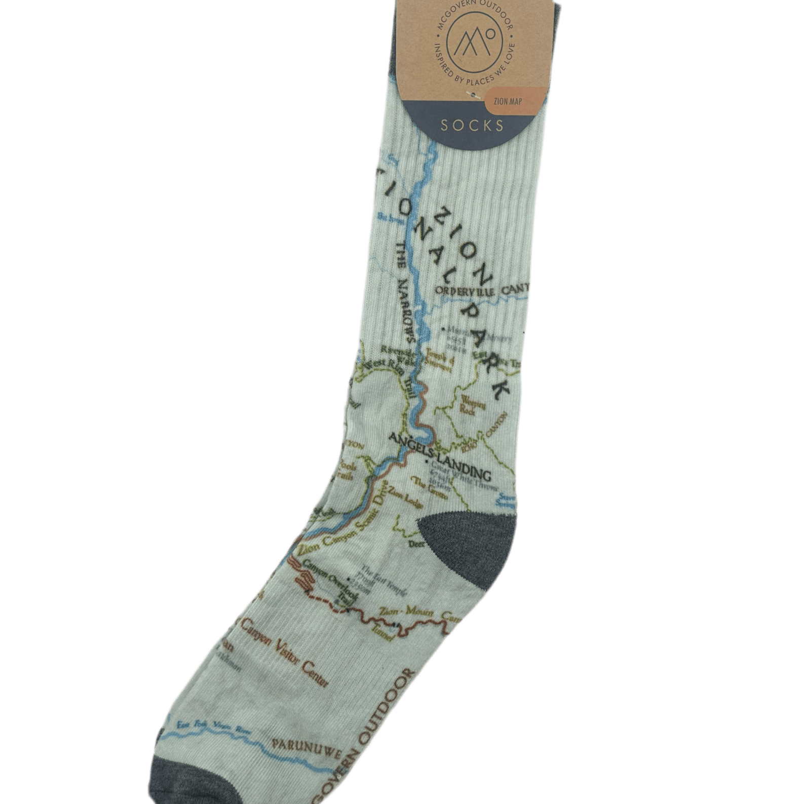 Sock - Zion Map - Zion Natl Park Forever Project