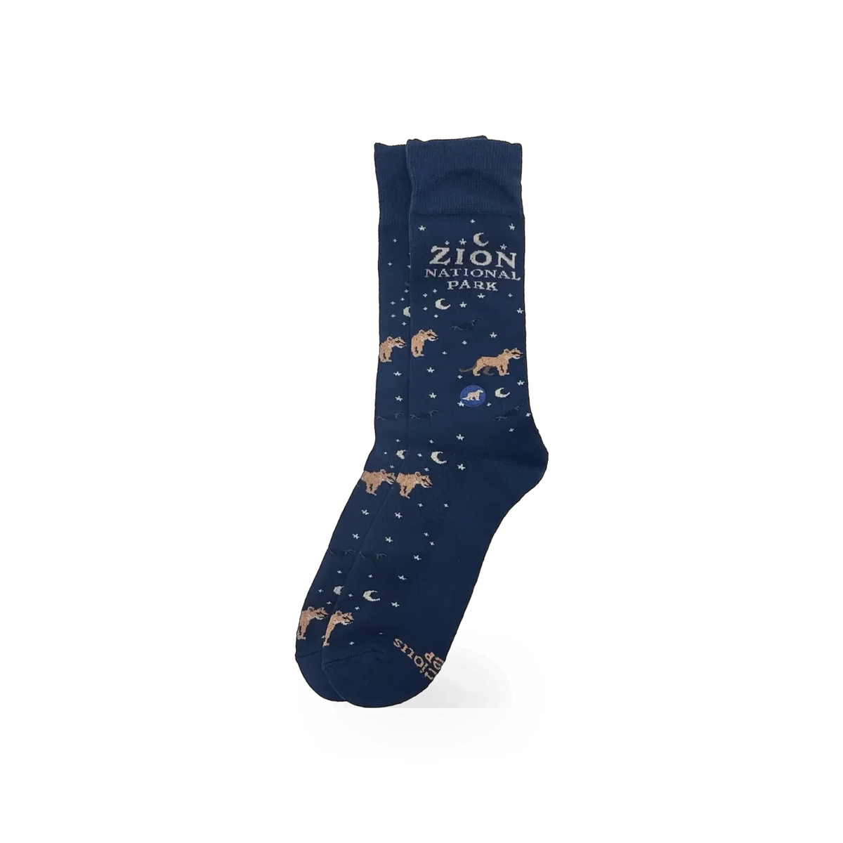 Conscious Step Zion Protect Wildlife theme sock featuring wildlife protection design and eco-friendly materials.
