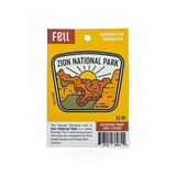 Fell Canyon Overlook sticker featuring mountain landscape design, ideal for decorating laptops, water bottles, or notebooks.