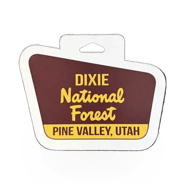 Impact Photographics Dixie National Forest sticker featuring Pine Valley scene, detailed VA design on a durable adhesive sticker.