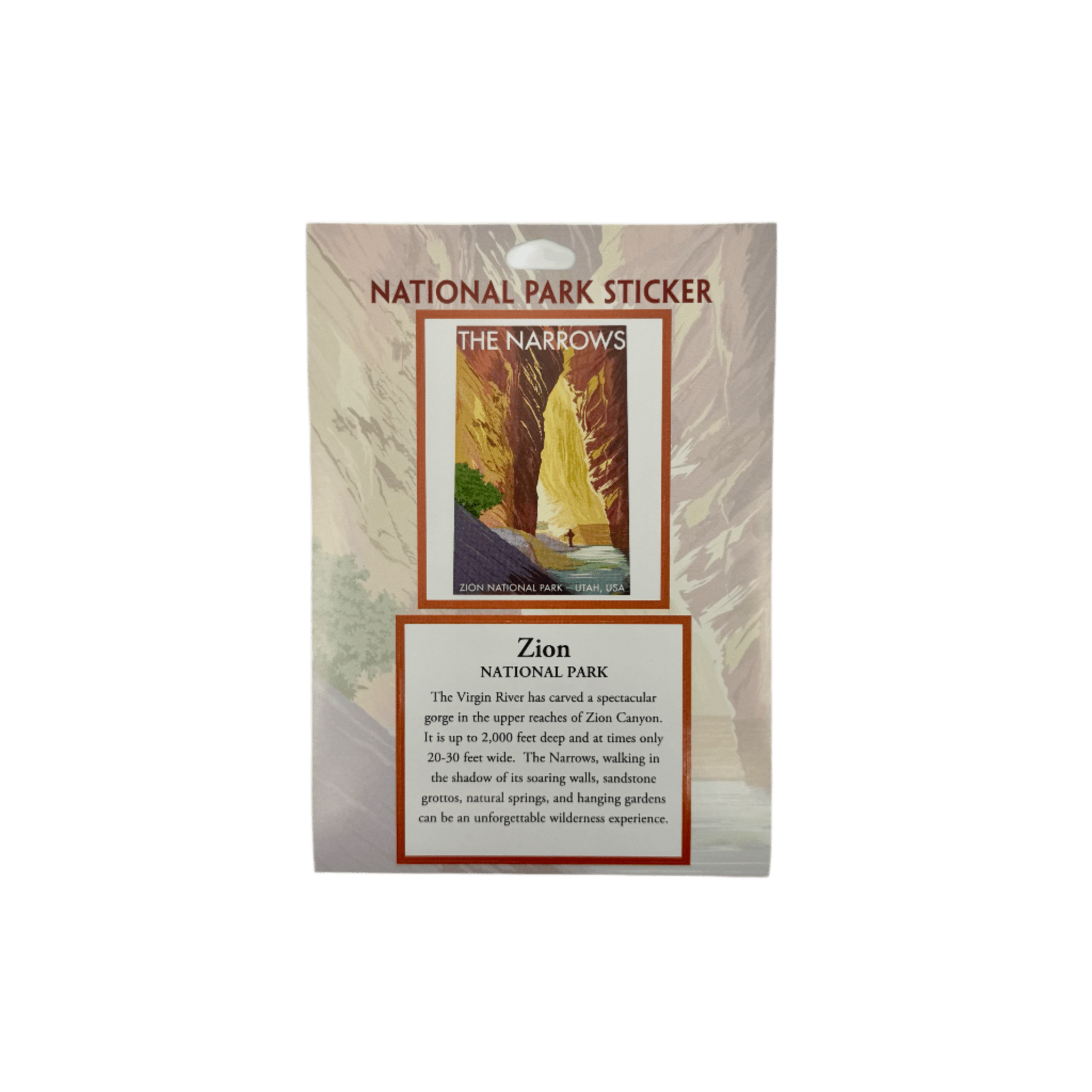 Sticker - Narrows RR Passport - 77272-ST - Zion Natl Park Forever Project